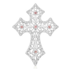 Colgante en plata con Turmalina rosa