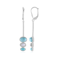 Pendientes en plata con Larimar (KM by Juwelo)