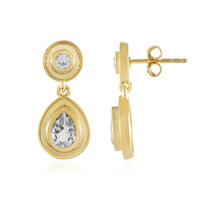Pendientes en plata con Topacio blanco