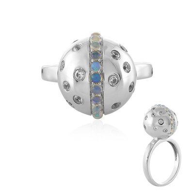 Anillo en plata con Ópalo de Welo (MONOSONO COLLECTION)