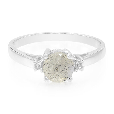 Anillo en plata con Espectrolita