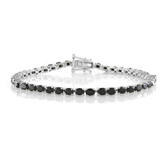 Brazalete en plata con Espinela negra