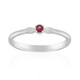 Anillo en plata con Berilo rojo