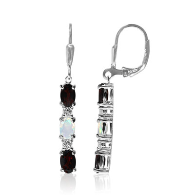 Pendientes en plata con Granate