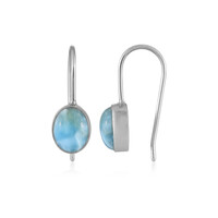 Pendientes en plata con Larimar