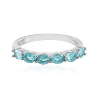 Anillo en plata con Apatita azul