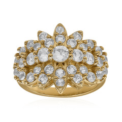Anillo en plata con Topacio blanco