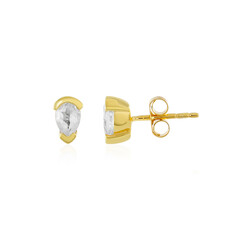 Pendientes en plata con Topacio blanco