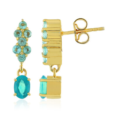 Pendientes en plata con Ópalo azul de Etiopía