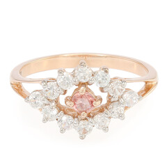 Anillo en plata con Zafiro Padparadscha