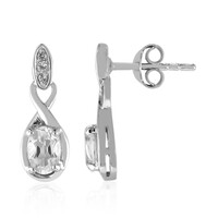 Pendientes en plata con Topacio blanco