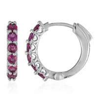 Pendientes en plata con Rodolita