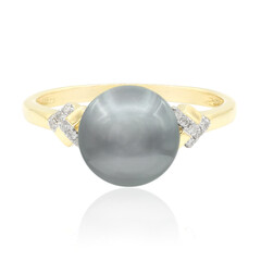 Anillo en oro con Perla cultivada de Tahití (TPC)