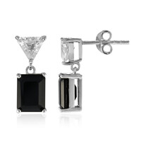 Pendientes en plata con Espinela negra