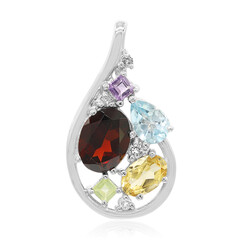 Colgante en plata con Granate de Mozambique