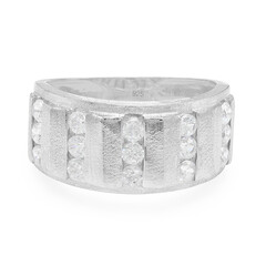 Anillo de hombre en plata con Zircón