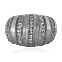 Anillo en plata con Topacio blanco