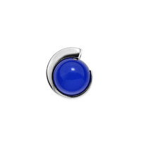 Colgante en plata con Ámbar colombiano azul