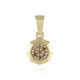 Colgante en oro con Diamante chocolate I2