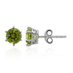 Pendientes en plata con Peridoto de Birmania