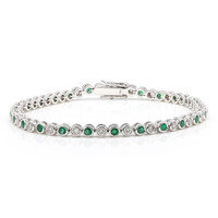 Brazalete en oro con Esmeralda de Zambia AAA (Estée Collection)
