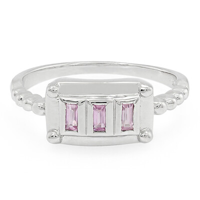 Anillo en plata con Zafiro de Ceilán rosa