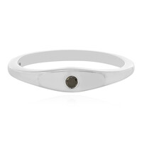 Anillo en plata con Diamante negro