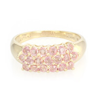 Anillo en oro con Zafiro Padparascha no calentado (AMAYANI)