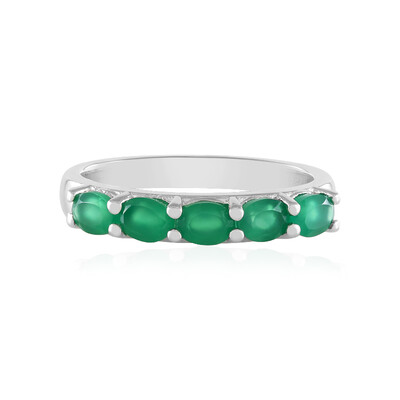 Anillo en plata con Ónix verde