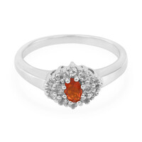 Anillo en plata con Ópalo de fuego imperial de Jalisco