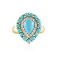 Anillo en plata con Turquesa bella durmiente (Faszination Türkis)