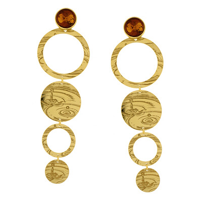 Pendientes en plata con Ámbar báltico (dagen)