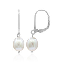 Pendientes en plata con Perla Freshwater (TPC)