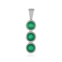 Colgante en plata con Ónix verde
