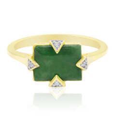 Anillo en oro con Jadeita imperial