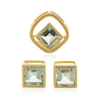 Colgante en plata con Amatista verde