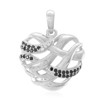 Colgante en plata con Espinela negra