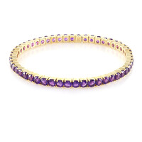 Brazalete en plata con Amatista de Zambia