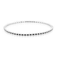 Brazalete en plata con Espinela negra