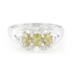 Anillo en plata con Turmalina cuprífera