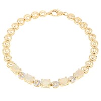 Brazalete en plata con Ópalo de Welo