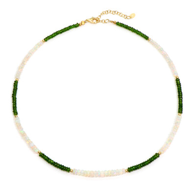 Collar en plata con Diópsido de Rusia