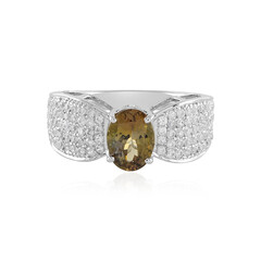 Anillo en oro con Tanzanita amarilla sin calentar
