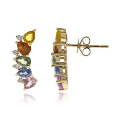 Pendientes en oro con Zafiro