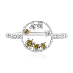 Anillo en oro con Diamante amarillo I2