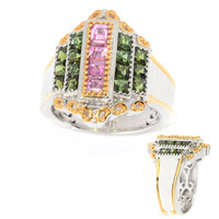 Anillo en plata con Turmalina rosa (Gems en Vogue)