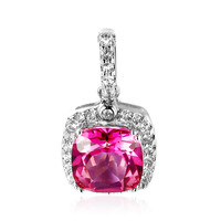 Colgante en plata con Topacio rosa