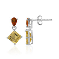 Pendientes en plata con Citrino