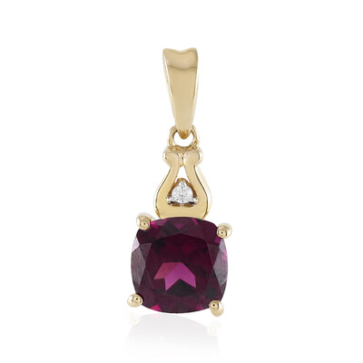 Colgante en oro con Granate Magenta
