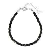 Brazalete en plata con Espinela negra